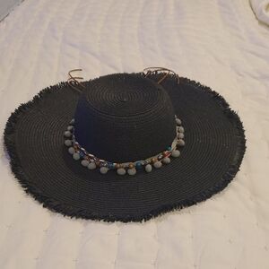 Marciano Black and Gray Wide-Brimmed Hat